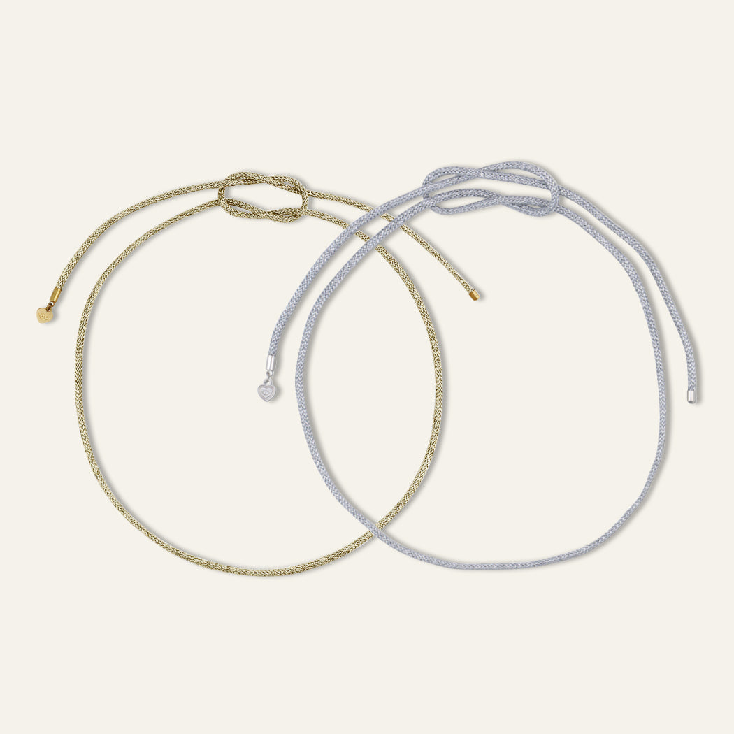 Gold & Silver Lurex Necklace Cord Bundle