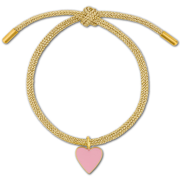Lurex Bracelet with Small Enamel Heart