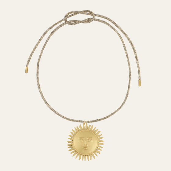 Sun Medallion Cord Necklace