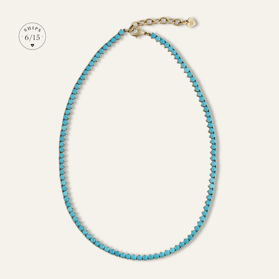 Pre-Order | Turquoise Tennis Necklace