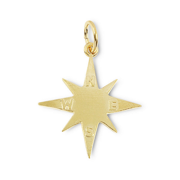 Star Compass Charm with Gold Lurex Necklace Cord – HART