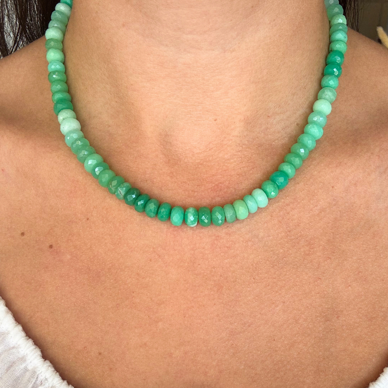 Chrysoprase﻿ Gemstone Necklace