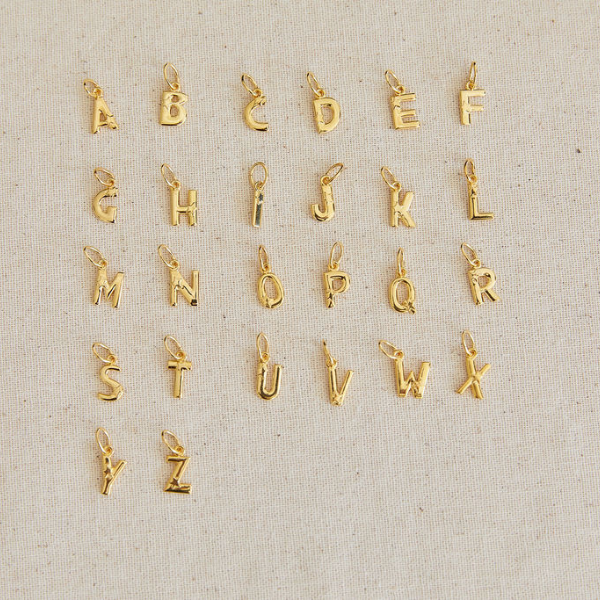Puffy Letters A-Z Charms