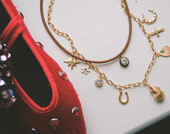 Flabelus Flatlay with necklace