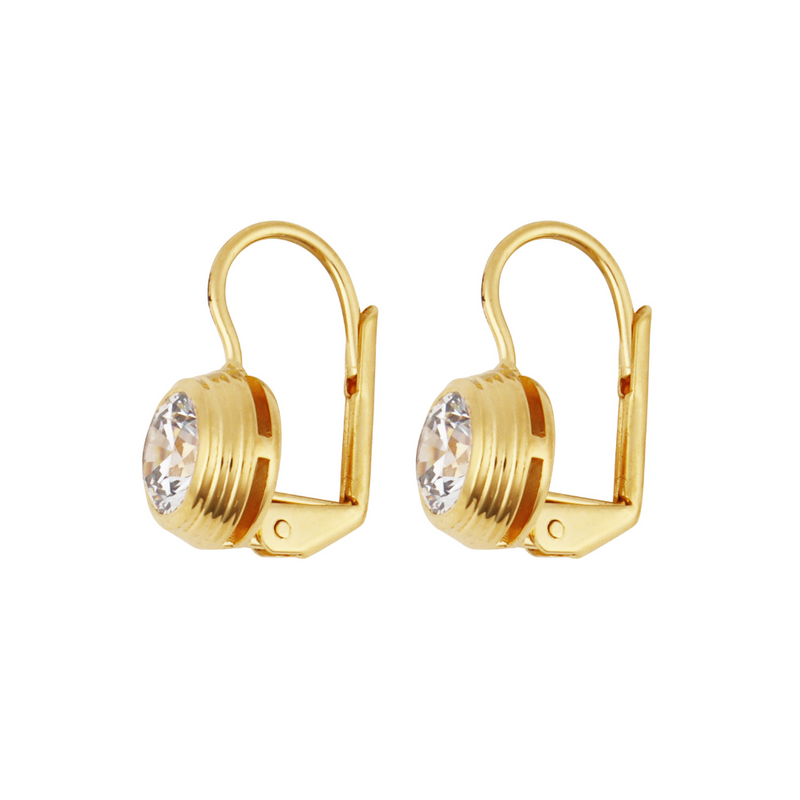 Bezel Drop Earrings