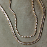 bezel & baguette necklaces