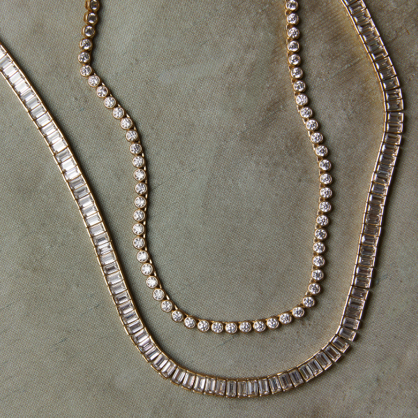 Baguette Tennis Chain Necklace【5mm】 5mm Baguette Tennis Chain – Cernucci US