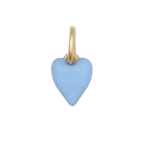 mini blue enamel heart