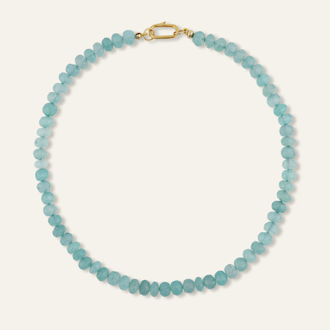 Blue Chalcedony Gemstone Necklace