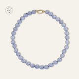 Blue Lace Agate Knotted Gemstone Necklace Pre-Order