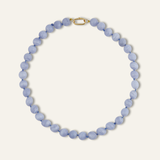 Blue Lace Agate Knotted Gemstone Necklace