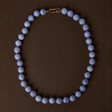 Blue Lace Agate Knotted Gemstone Necklace