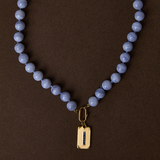 Blue Lace Agate Knotted Gemstone Necklace