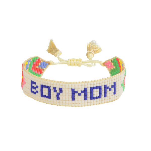 BOY MOM Beaded Bracelet