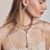 Mixed Link Charm Clip Necklace