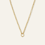 Mixed Link Charm Clip Necklace
