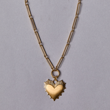 Mixed Link Charm Clip Necklace