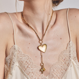 Mixed Link Charm Clip Necklace