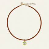 Chartreuse Enamel Bezel Charm