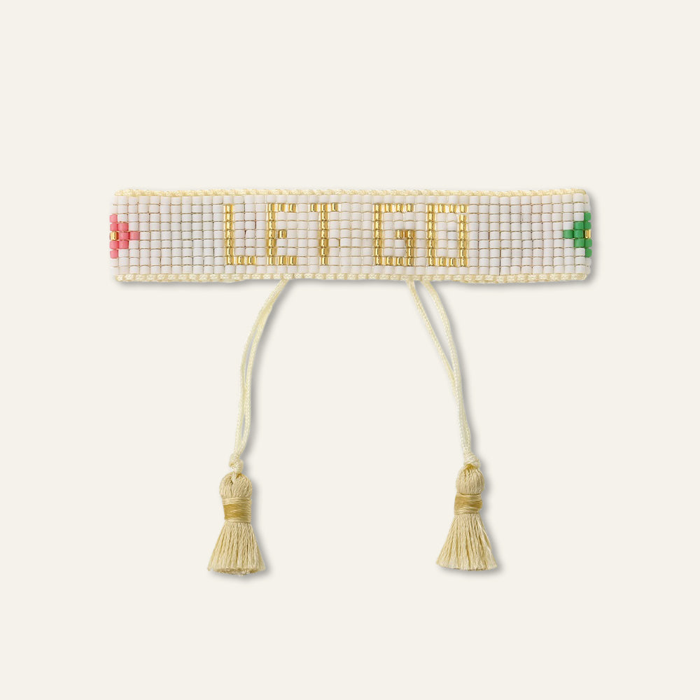 Chevron Let Go Beaded Bracelet