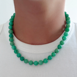 Chrysoprase Knotted Gemstone Strand