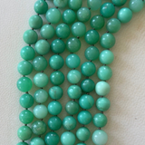 Chrysoprase Knotted Gemstone Strand
