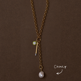 Chunky Rolo Charm Clip Lariat Necklace