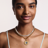 Rolo Charm Clip Lariat Necklace with Law of Attraction Coin