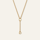 Classic Rolo Charm Clip Lariat Necklace