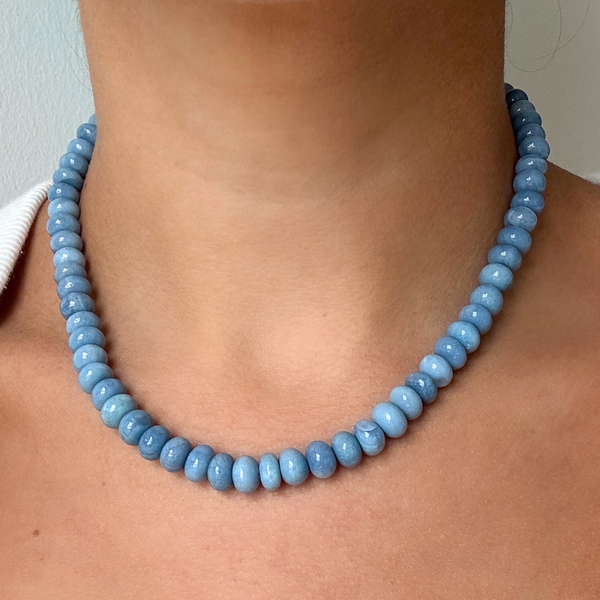 Denim Opal Gemstone Necklace