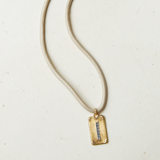 Dune Ecru Necklace Cord with Carpe Diem Charm