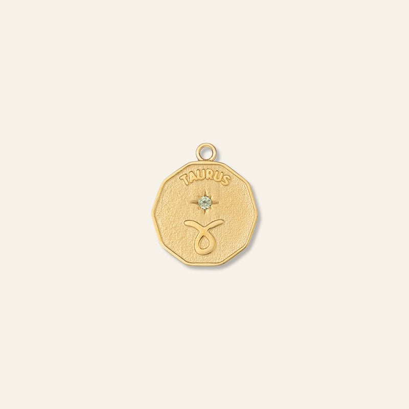Elemental Taurus Zodiac Charm