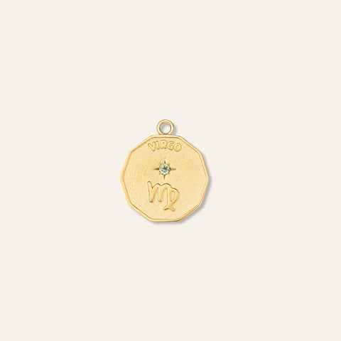 Elemental Virgo Zodiac Charm