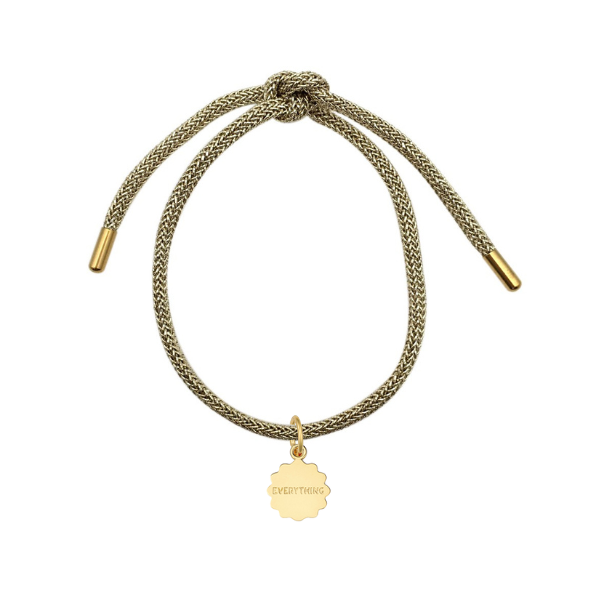 Gold Lurex Bracelet with Everything Charm