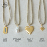 Gold Cord Pendant Necklace