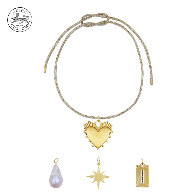 Gold Cord Pendant Necklace
