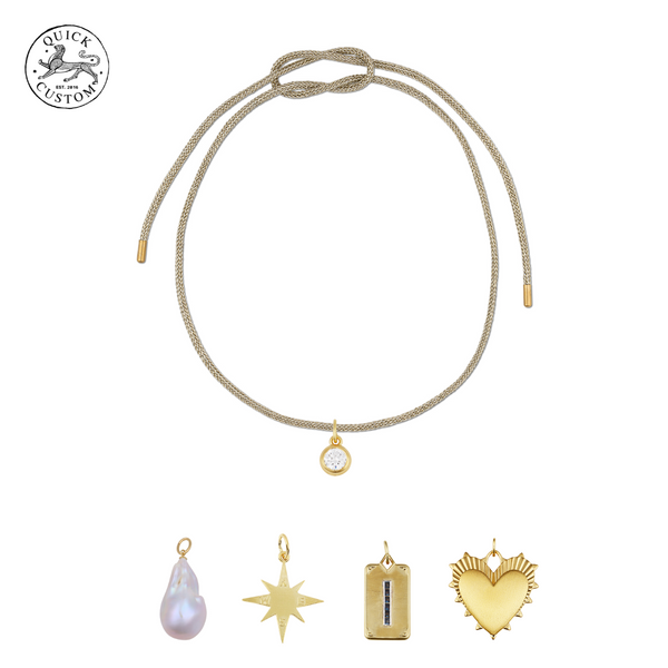 Gold Cord Pendant Necklace