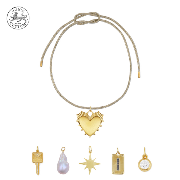 Gold Lurex Cord shown with charms