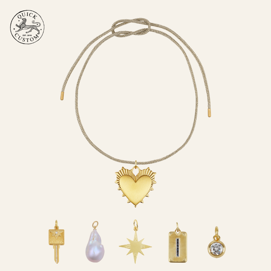 Gold Cord Pendant Necklace