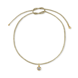 Gold Lurex Cord with Bezel Charm