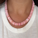 Graduated Conch Shell Gemstone Necklace