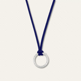 Greek Key Clip with Navy Necklace Cord