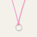 Greek Key Clip with Sherbet Pink Cord