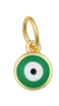 Green Enamel Evil Eye Charm