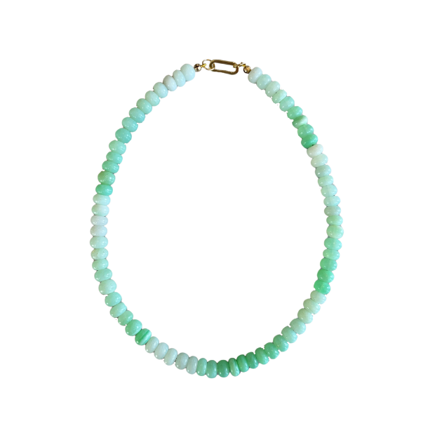 Shaded Green Opal Gemstone Necklace