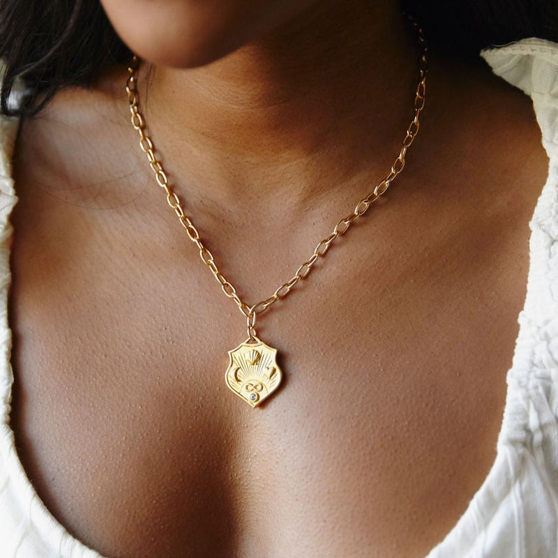 Infinite Love Shield Necklace
