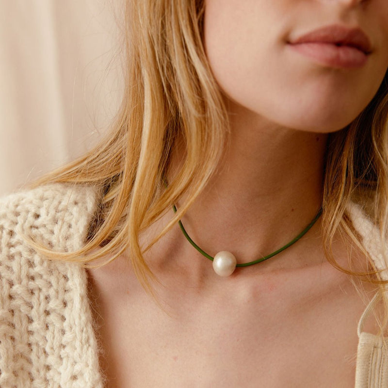 palm green pearl cord