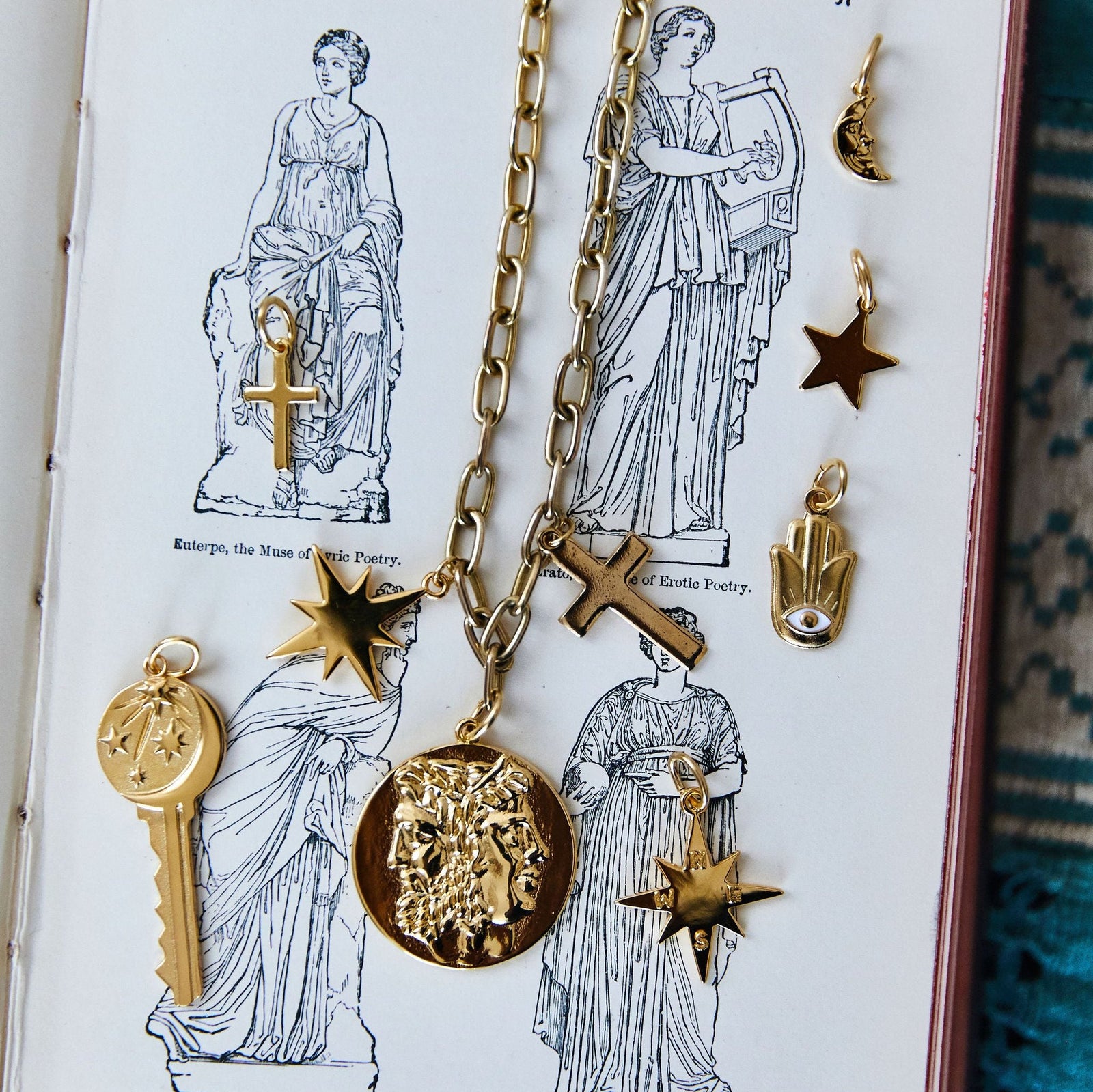 Janus with Moon Phases | HART Custom Charm Jewelry