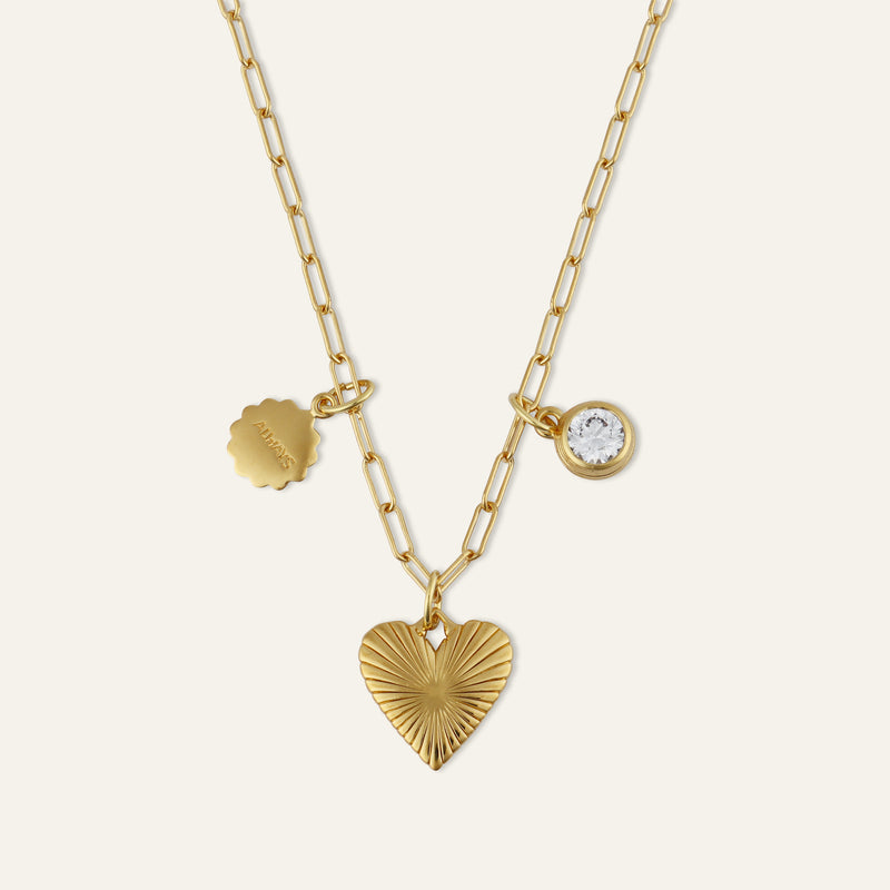 HART x GAP Exclusive Ribbed Heart of Gold Necklace