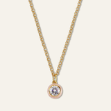HART x Hill House Shimmer Pink Enamel Bezel Necklace
